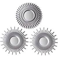 BONNYCO Espejos Pared Decorativos Plateados Pack 3 Espejos Decorativos Ideales para Decoracion Casa- Habitación y Salón…